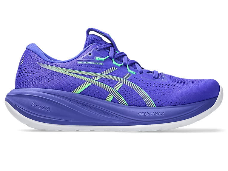 Asics GEL-CUMULUS 28 Herren Laufschuh – Komfort, Dynamik & PureGEL Cobalt Burst/Illuminate Green