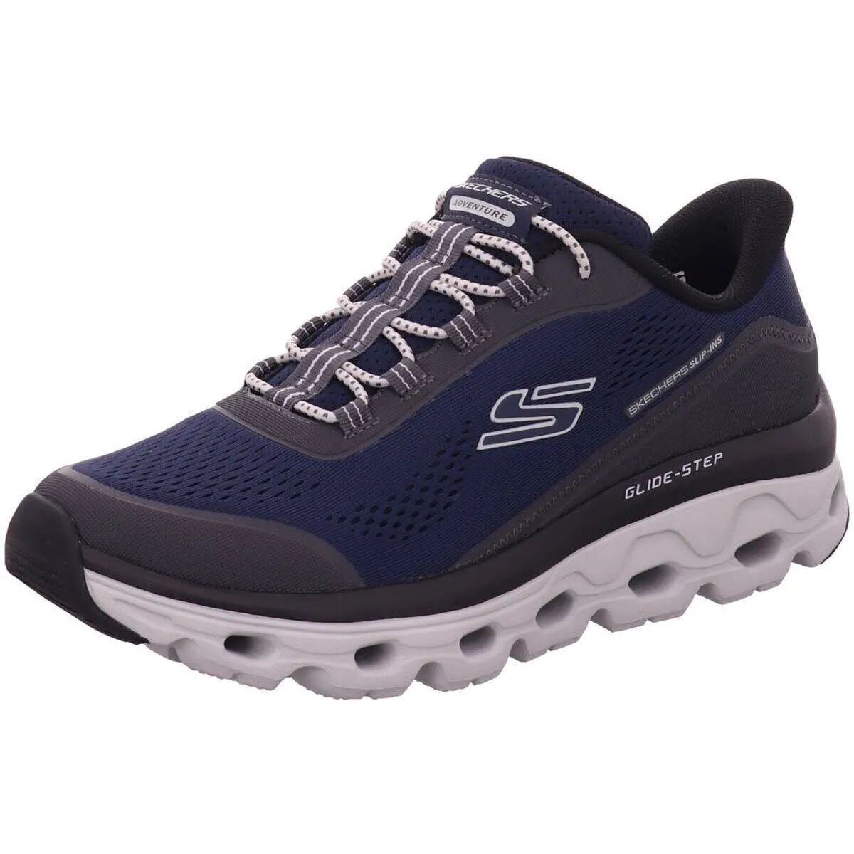 Skechers GLIDE-STEP SOLE - GLOVER PEAK Herren Sneaker Low Schnürschuhe Slipper navy