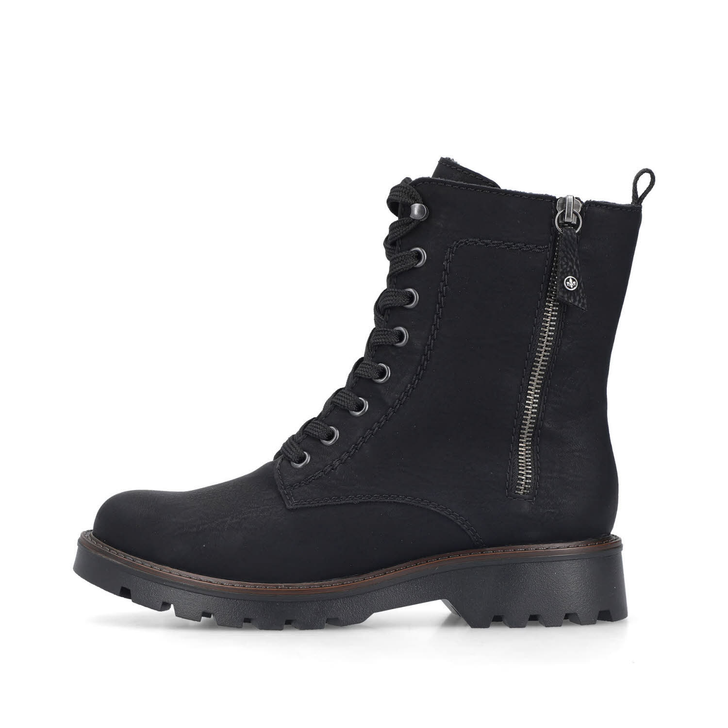 Rieker Biker Boots Damen Winterstiefel Modestiefel schwarz