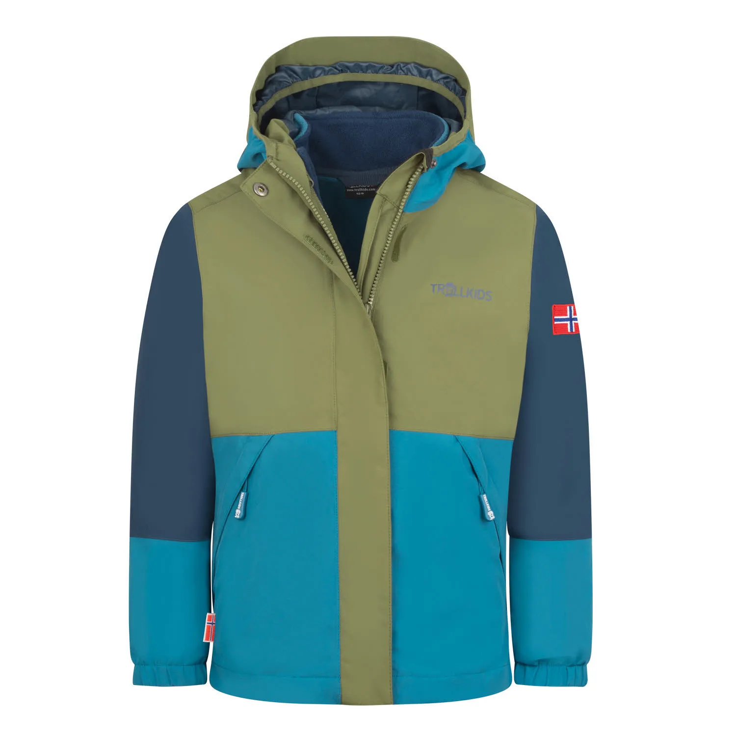 Trollkids Kjerag 3in1 Jacke Lagenjacke Jungen grün