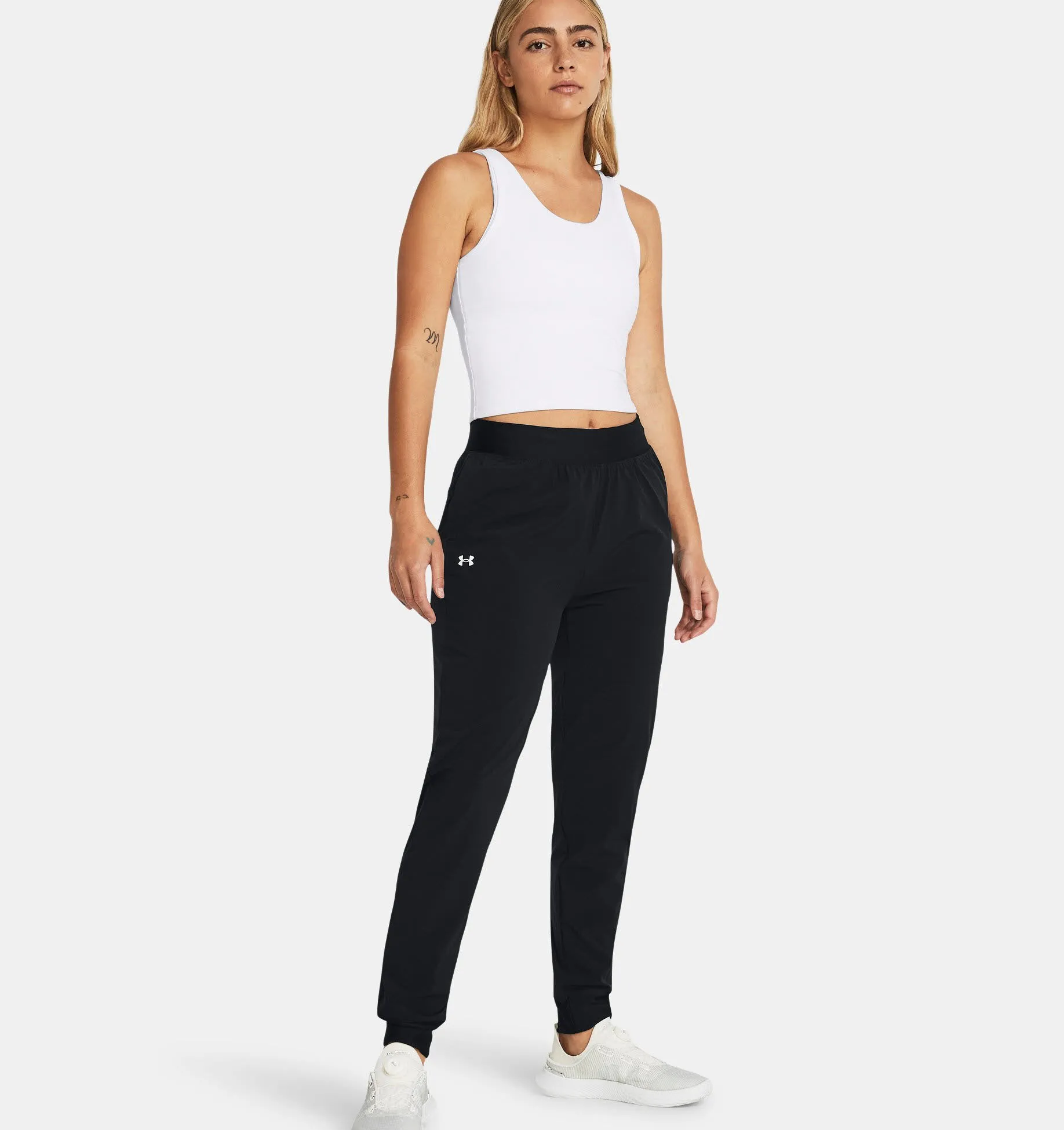 Under Armour ArmourSport High Rise Wvn Pnt Damen Jogginhose Trainingshose black NEU