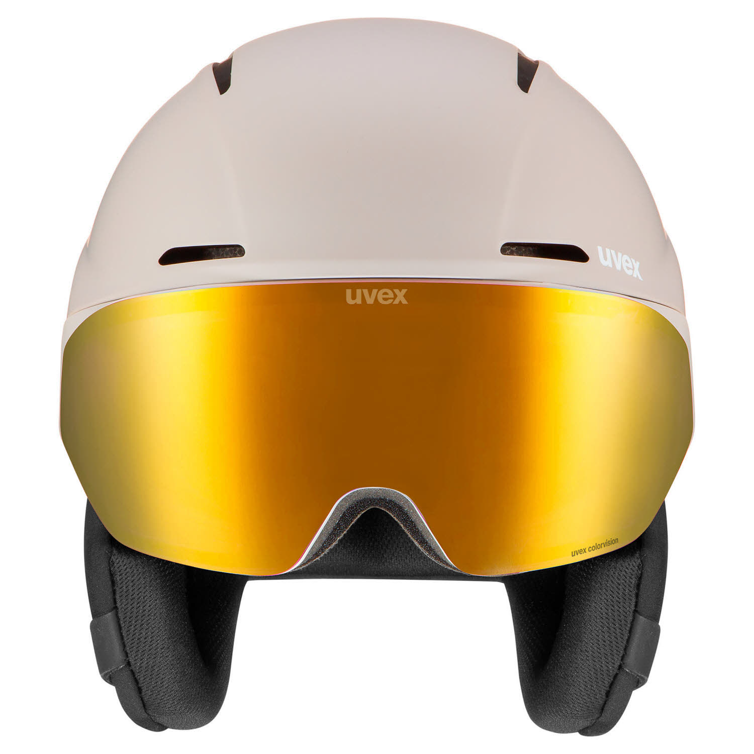 Uvex horizon CV MAG Damen Skihelm Snowboardhelm Visierhelm warm grey matt