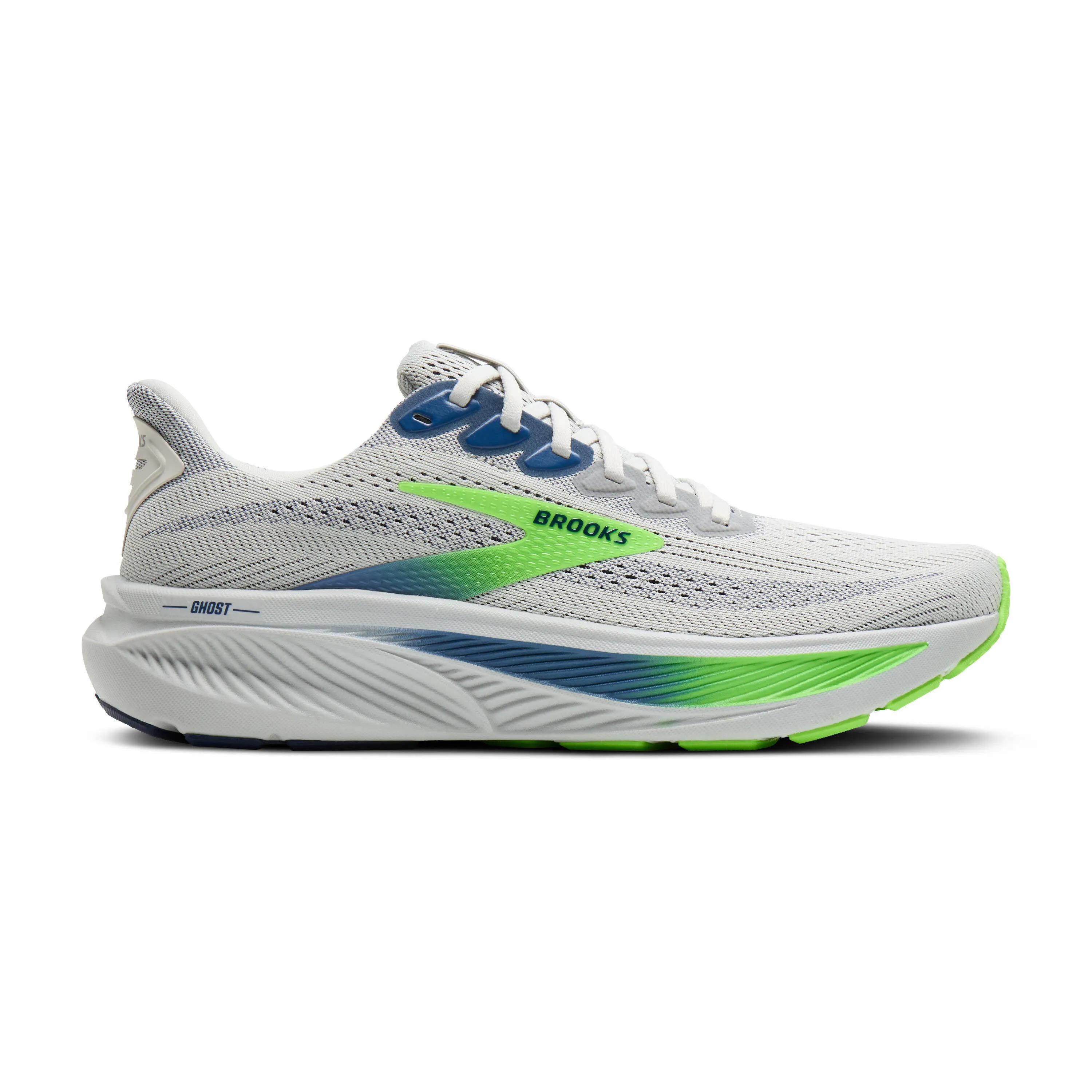 Brooks Ghost 17 Herren Laufschuh Joggingschuhe weiß/blau/grün