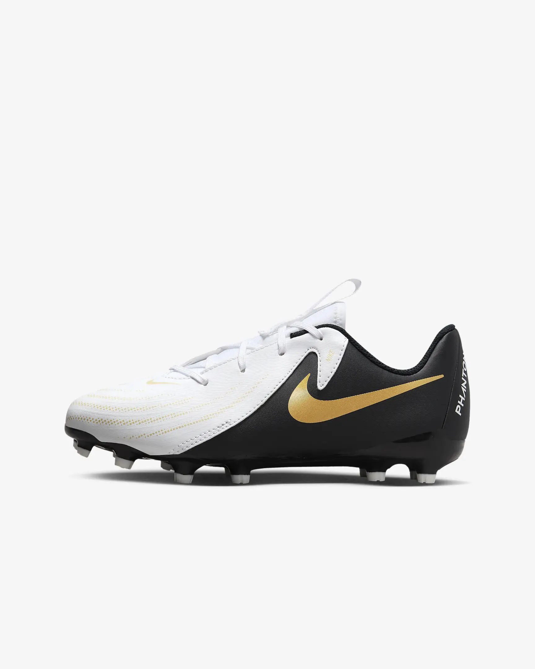 Nike Jr. Phantom GX 2 Academy Fußballschuh high-top Rasen Kinder weiß schwarz