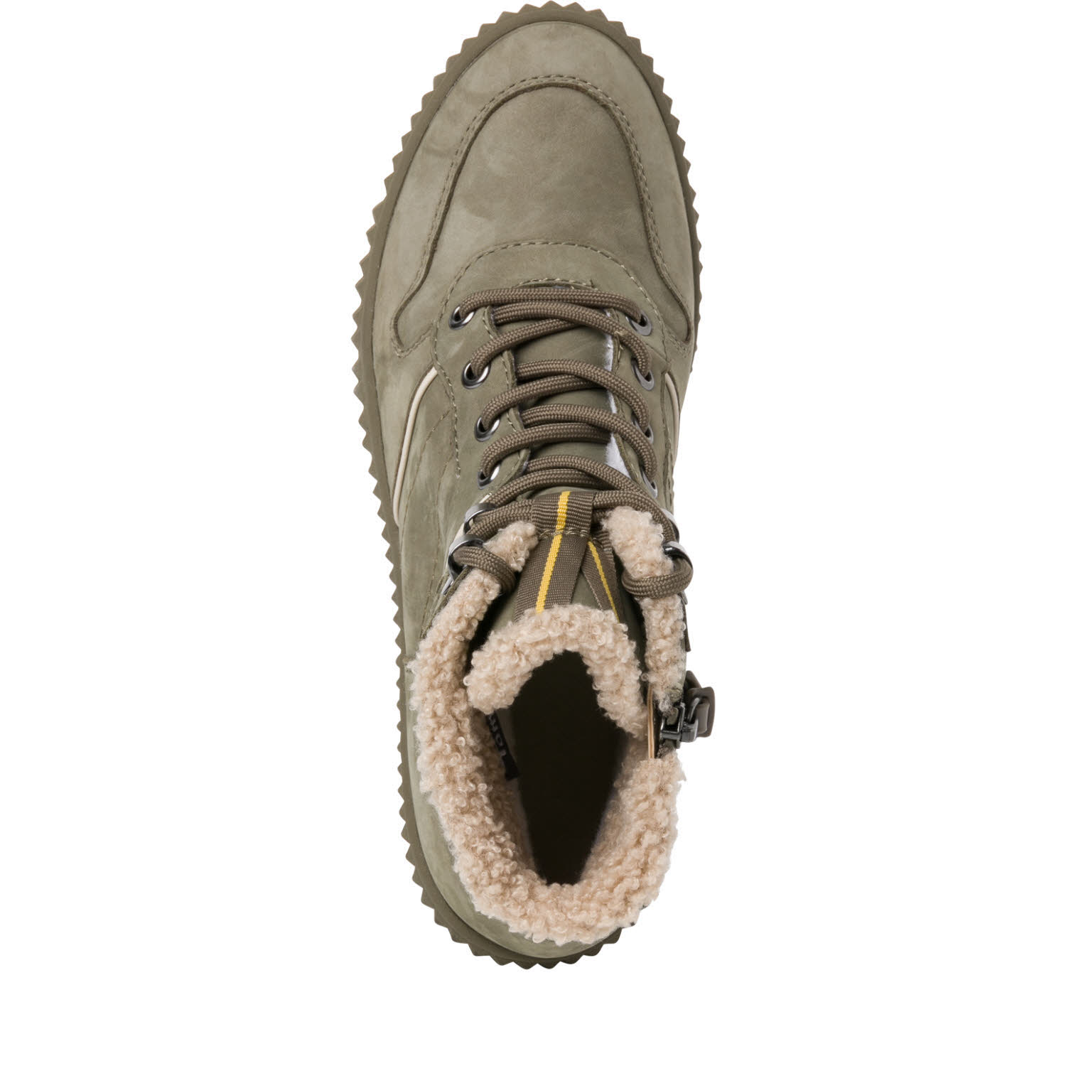 Tamaris Stiefelette gefüttert Schnürer Boots Modeschuhe Damen khaki grün NEU