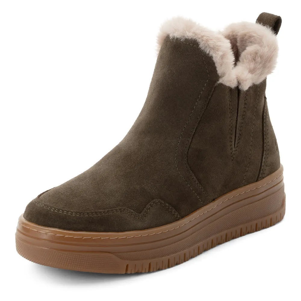 Tamaris Damen Stiefelette Winterstiefelette grün