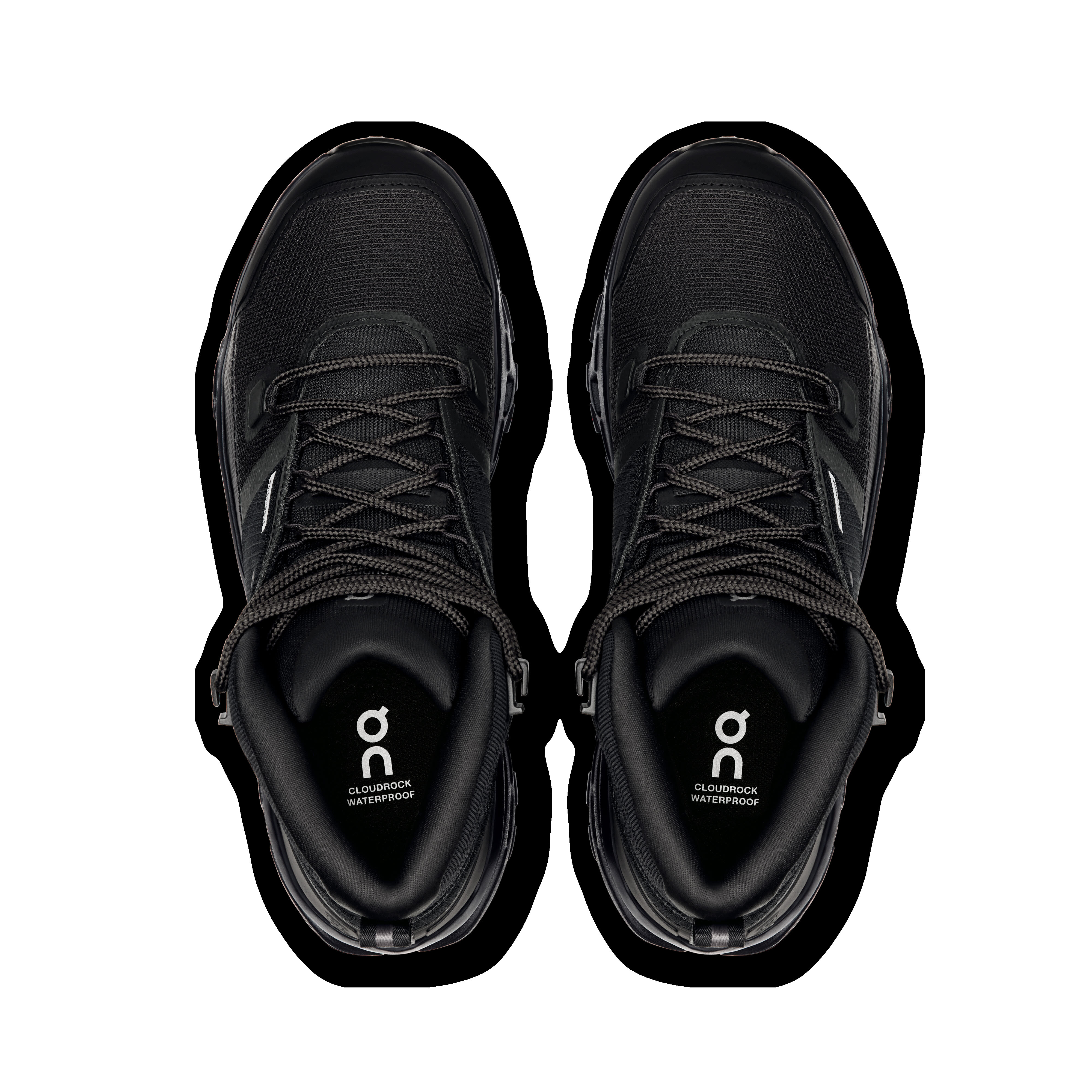 ON Cloudrock Mid WP Trekkingschuhe Wanderschuhe Damen schwarz