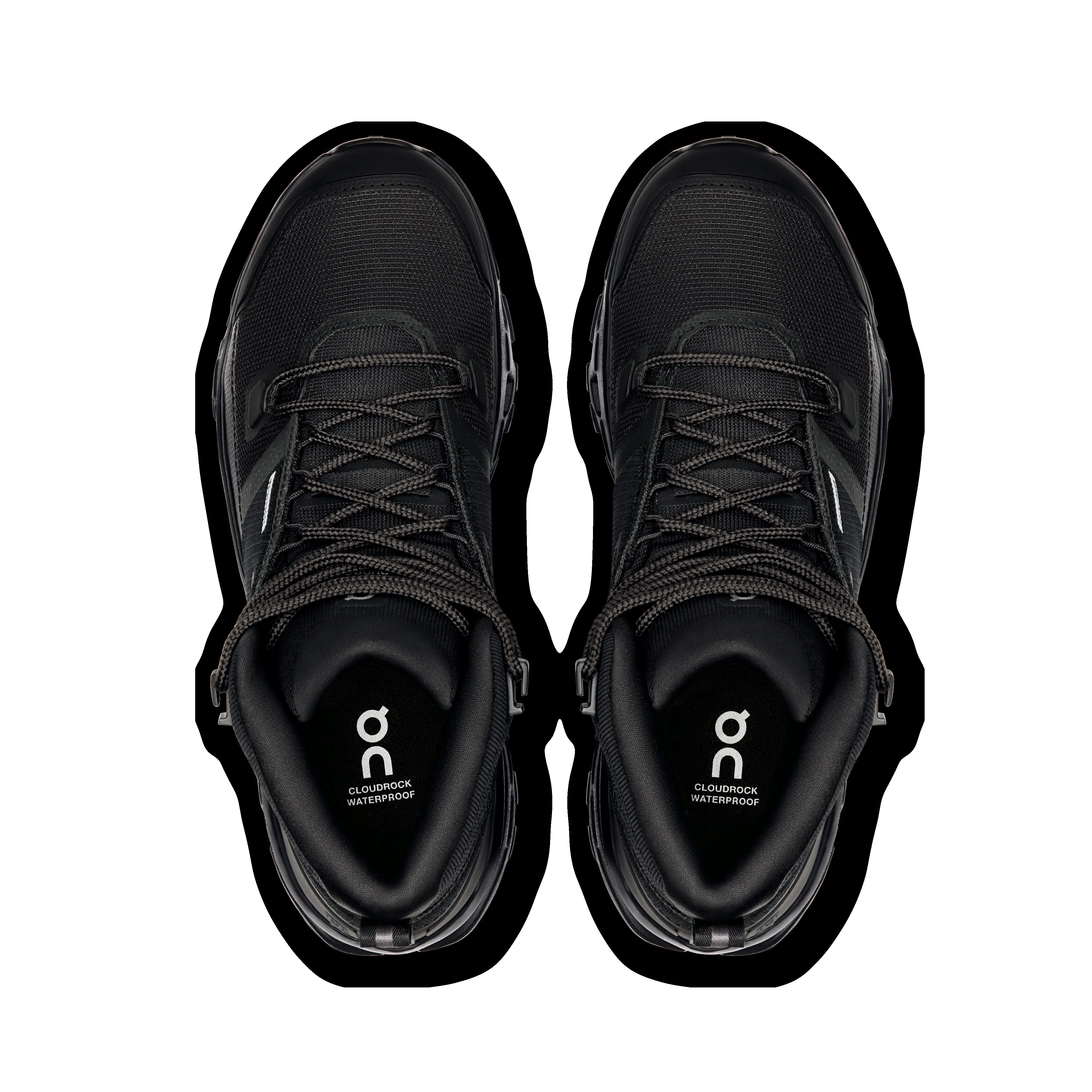 ON Cloudrock Mid WP Trekkingschuhe Wanderschuhe Damen schwarz