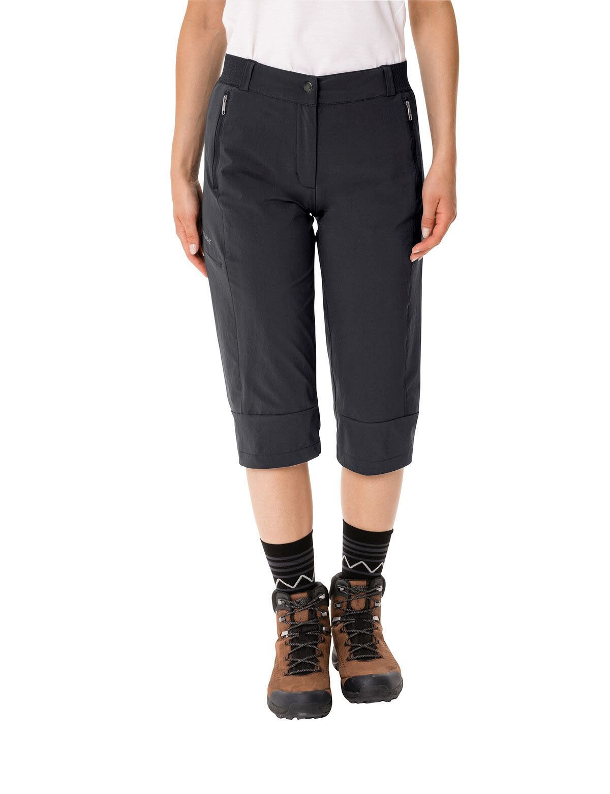 Vaude Farley Stretch Capri Wanderhose Damen schwarz NEU