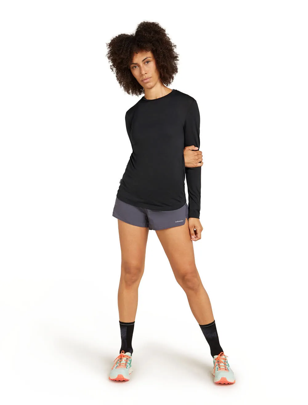 Icebreaker Merino 125 Cool-Lite Sphere III LS Tee Damen T-Shirt Funktionsshirt schwarz