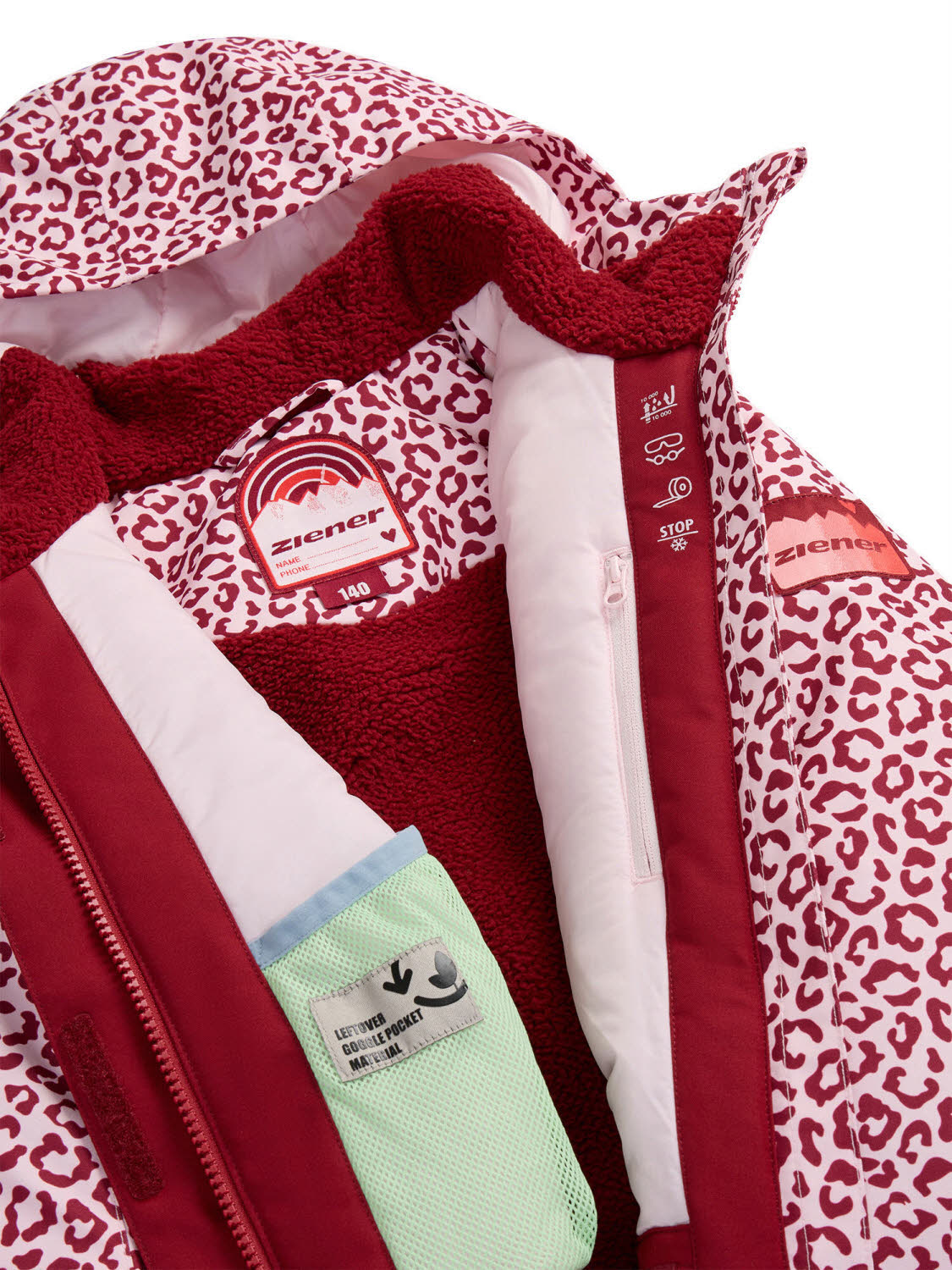 Ziener AKONIA-Z Jacket Junior Mädchen Skijacke Schneejacke rot