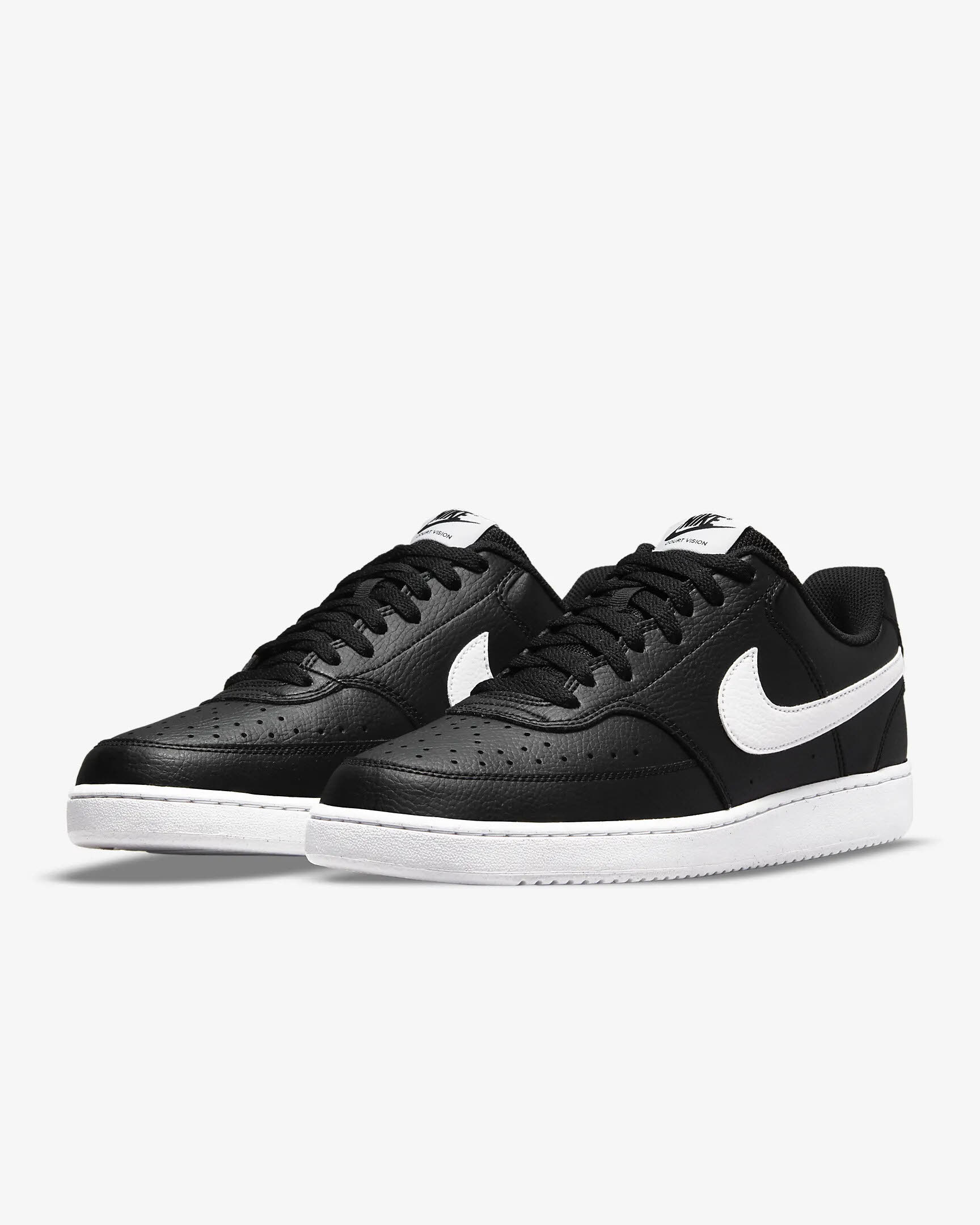Nike Court Vision Low Next Nature Sneaker Freizeitschuh Herren schwarz weiß