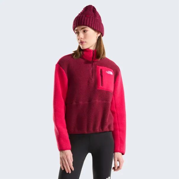 THE NORTH FACE DA YUMIORI 1/4 ZIP Damen Fleecepulli rot