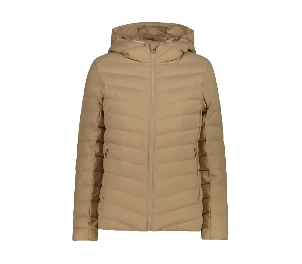 CMP WOMAN JACKET FIX HOOD Damen Daunenjacke braun