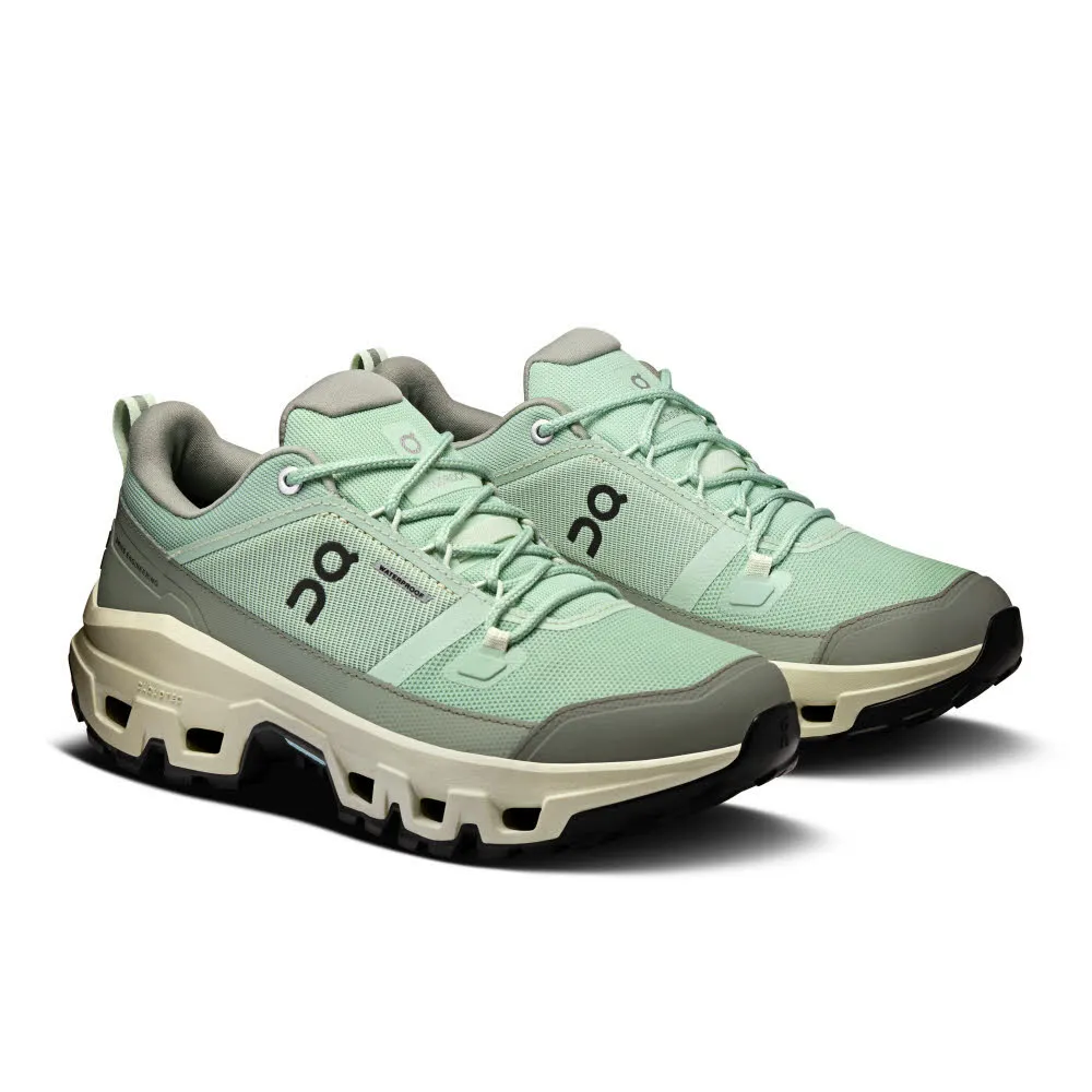 ON Cloudrock Low Waterproof Damen Wanderschuhe grün