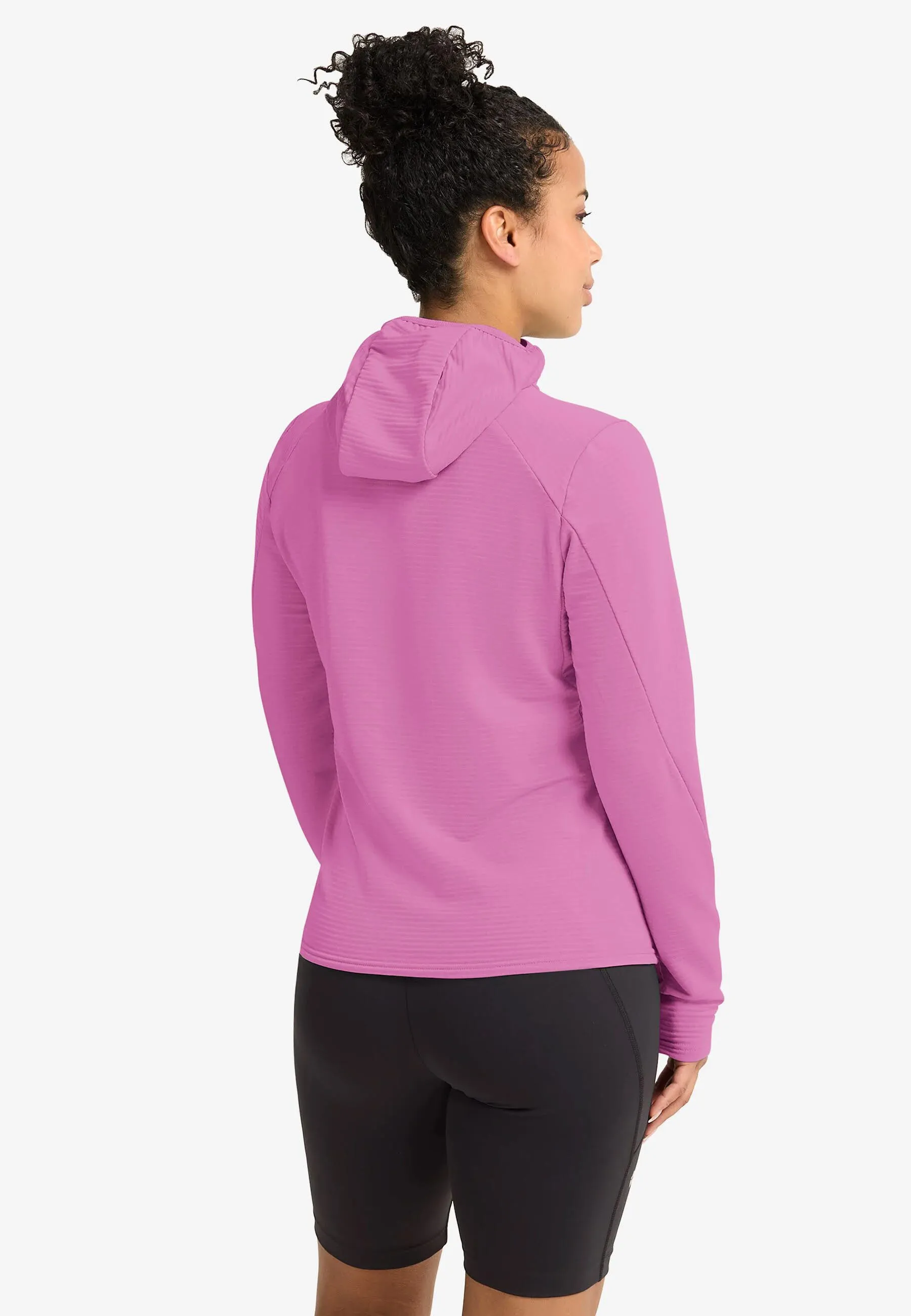 Jack Wolfskin Litestride Hooded Fz Damen atmungsaktive Fleecejacke rosa