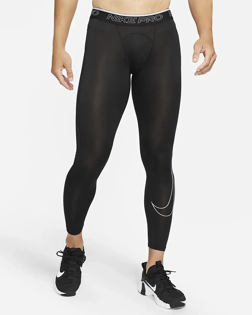 NIKE PRO DRI-FIT MEN'S TIGHTS Herren Trainingstights Lauftights schwarz NEU