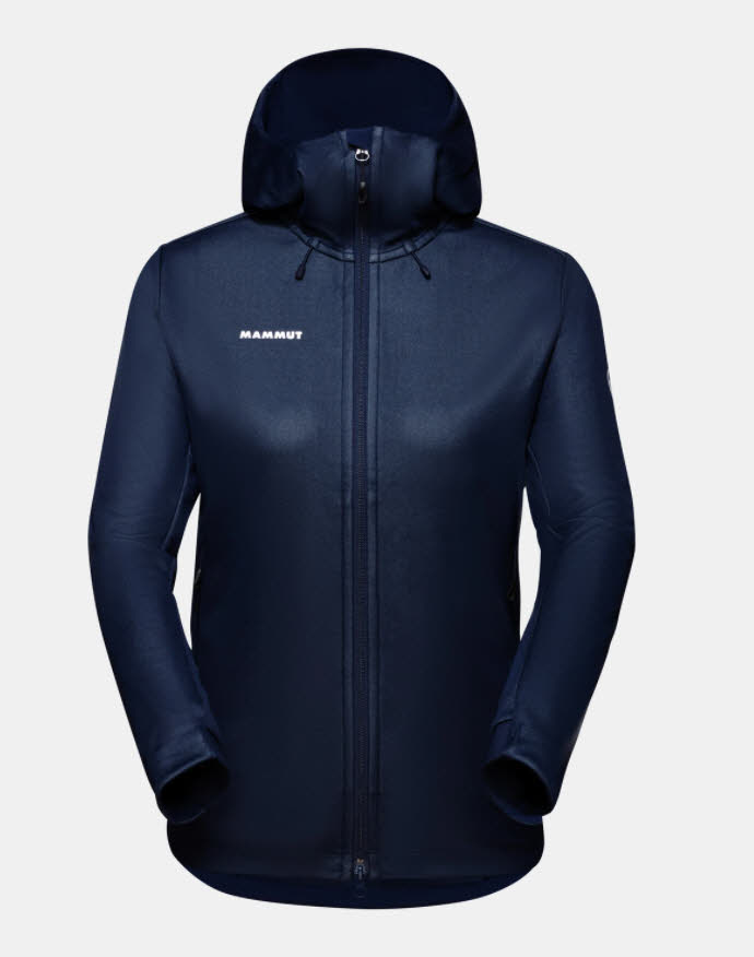 Mammut DA Ultimate VII SO Hooded Jacket Wo Damen Softshelljacke Trekking Wandern blau NEU