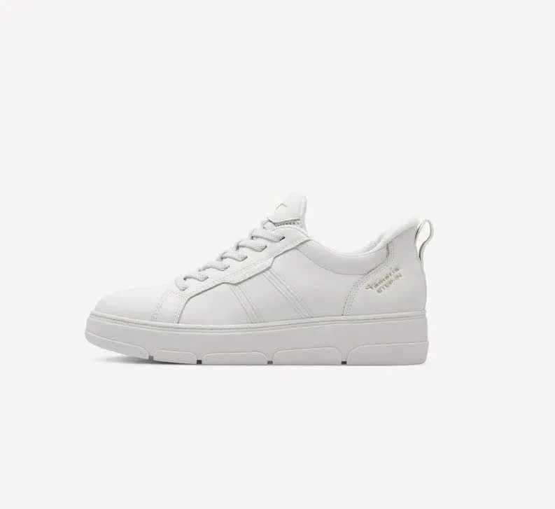 Tamaris Women Lace-up Damen Sneaker Schnürer Halbschuh weiß