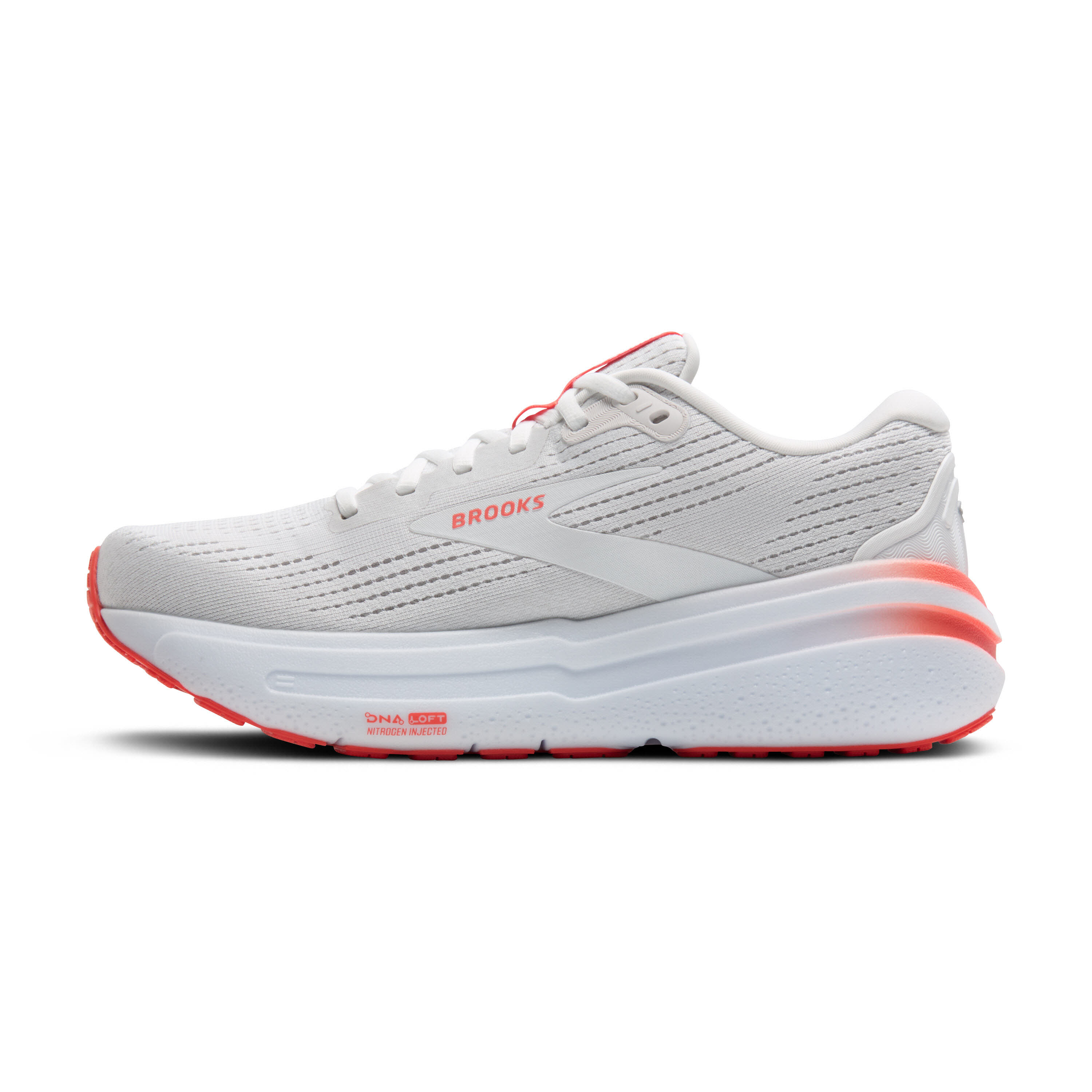 Brooks Ghost Max 2 Laufschuh Joggingschuh Damen weiß orange