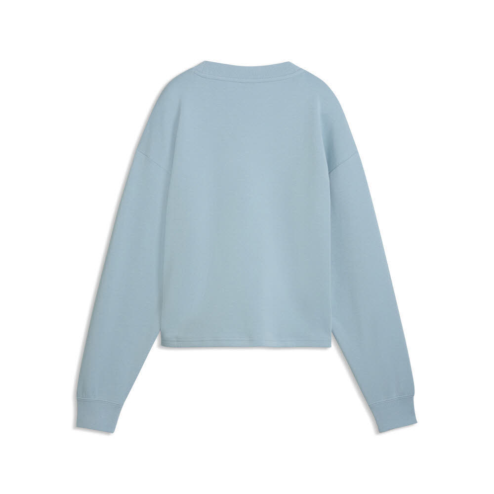 Puma ESS ELEVATED Comfort V-neck Damen Sweatshirt seafoam