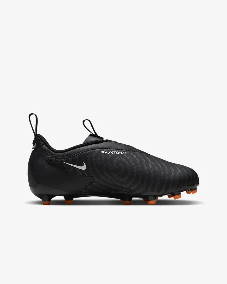Nike JR Phantom GX Academy Jungen Fußballschuhe Schwarz Weiß Orange