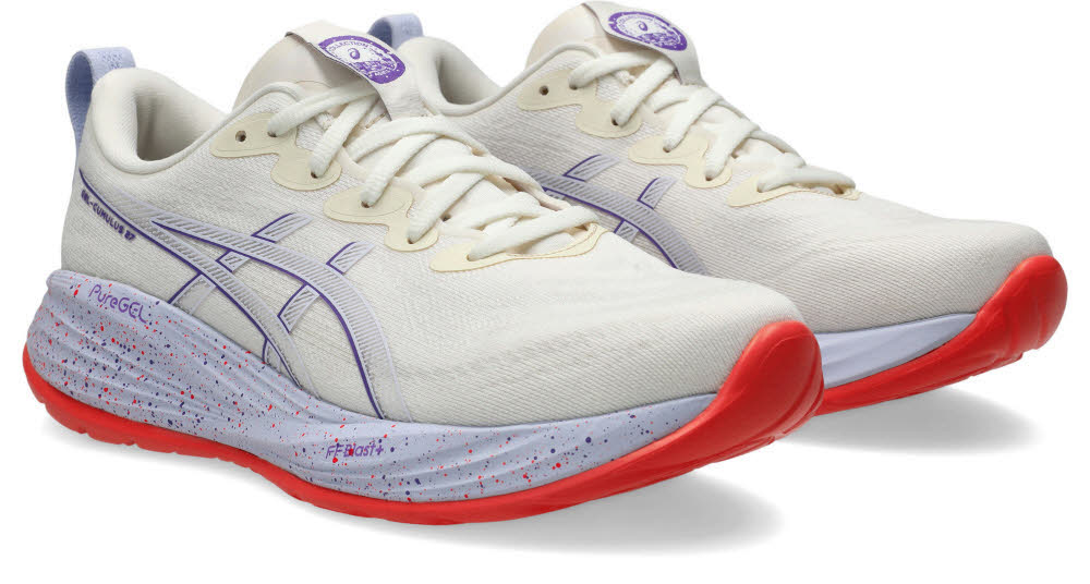 Asics GEL-CUMULUS 27 TOKYO Damen Joggingschuhe Laufschuhe cream/edo purple