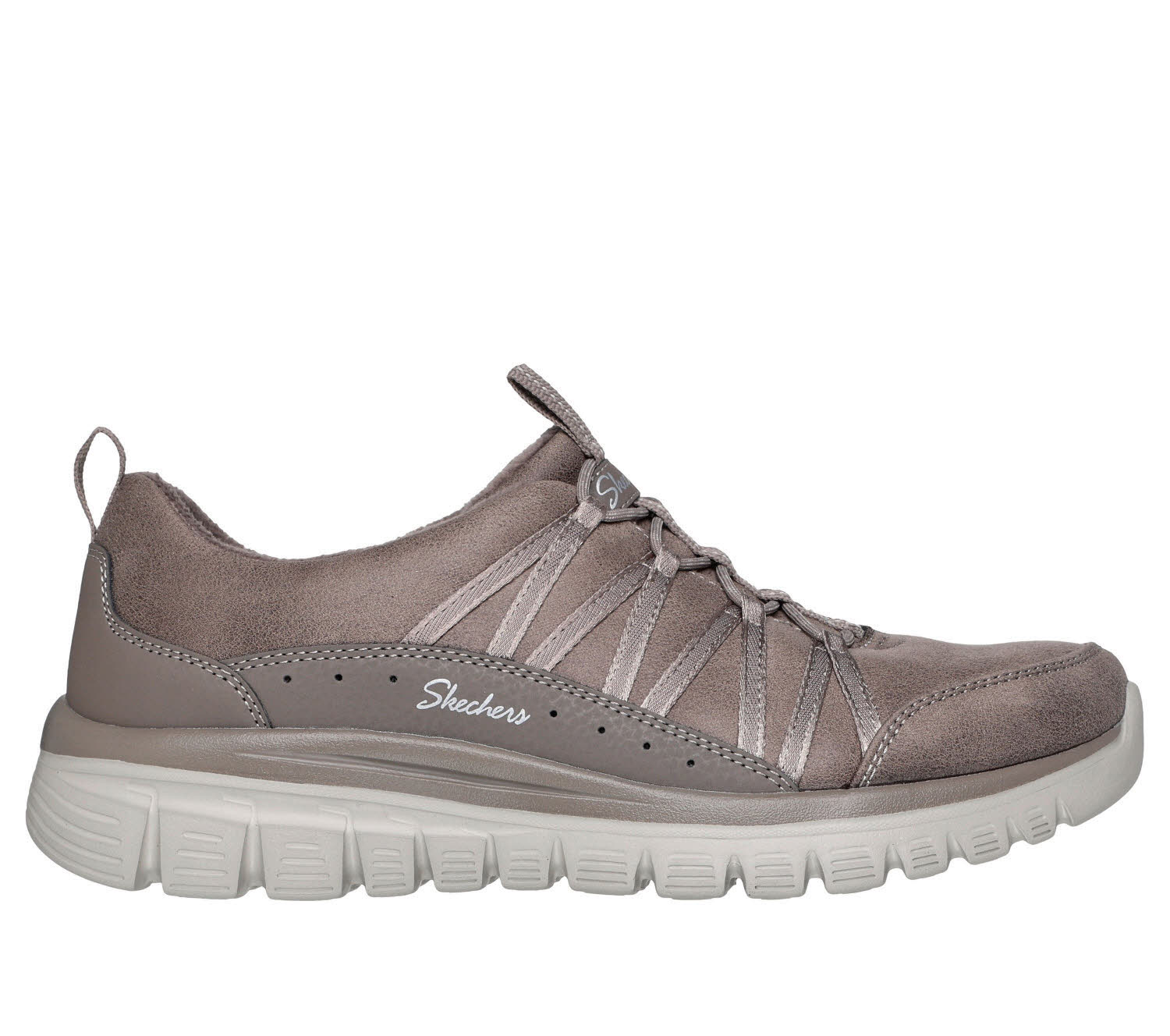 SKECHERS GRACEFUL - COZY HUG Damen Slipper Sneaker modisch braun