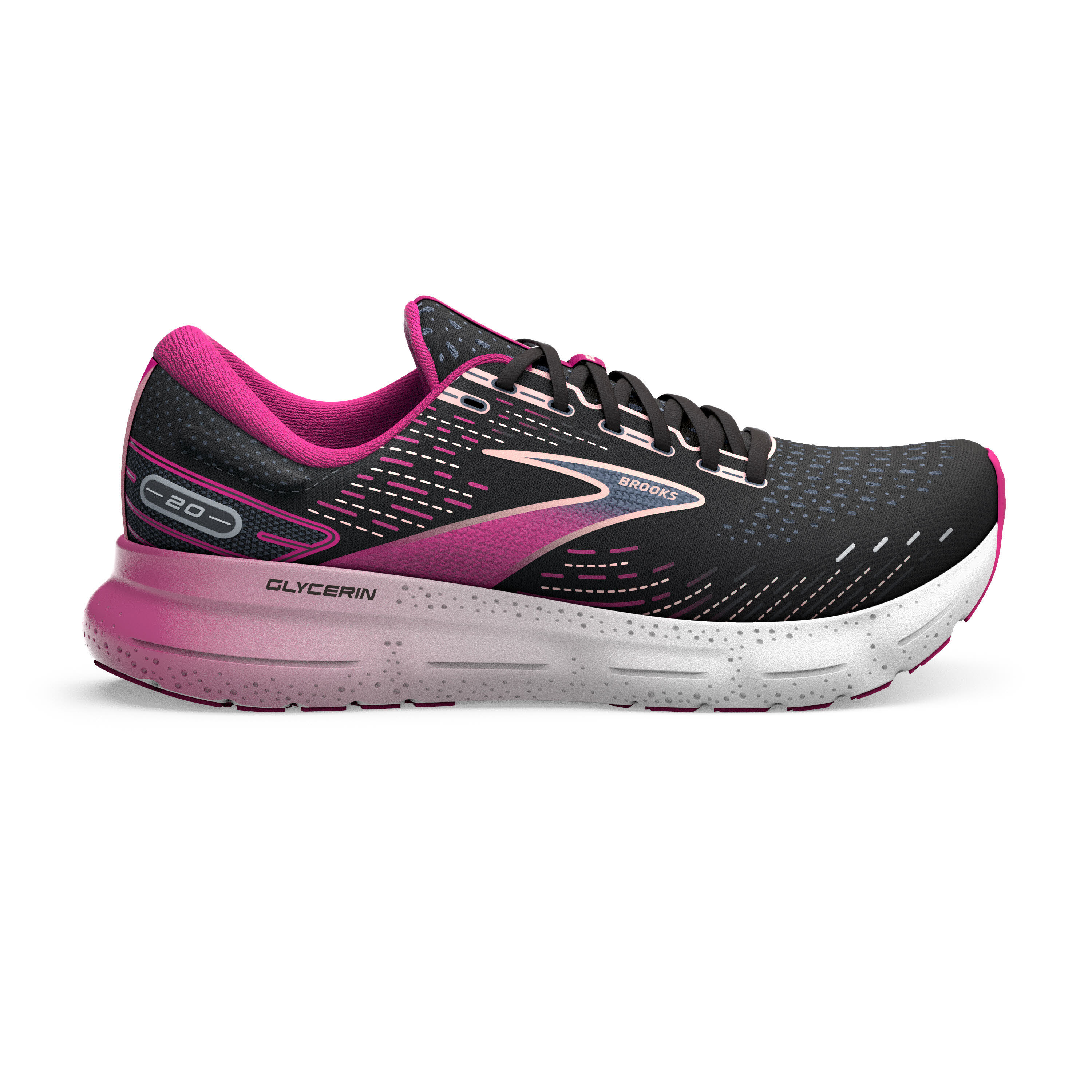 Brooks Glycerin 20 Damen Laufschuhe Joggingschuhe black/fuchsia/linen NEU
