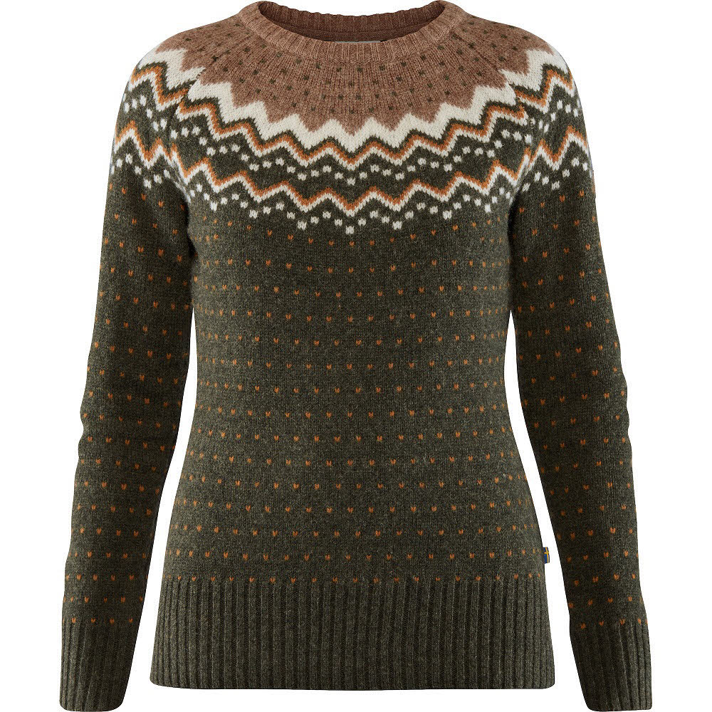 Fjällräven Övik Knit Sweater W Damen Strickpulli Pullover deep forest