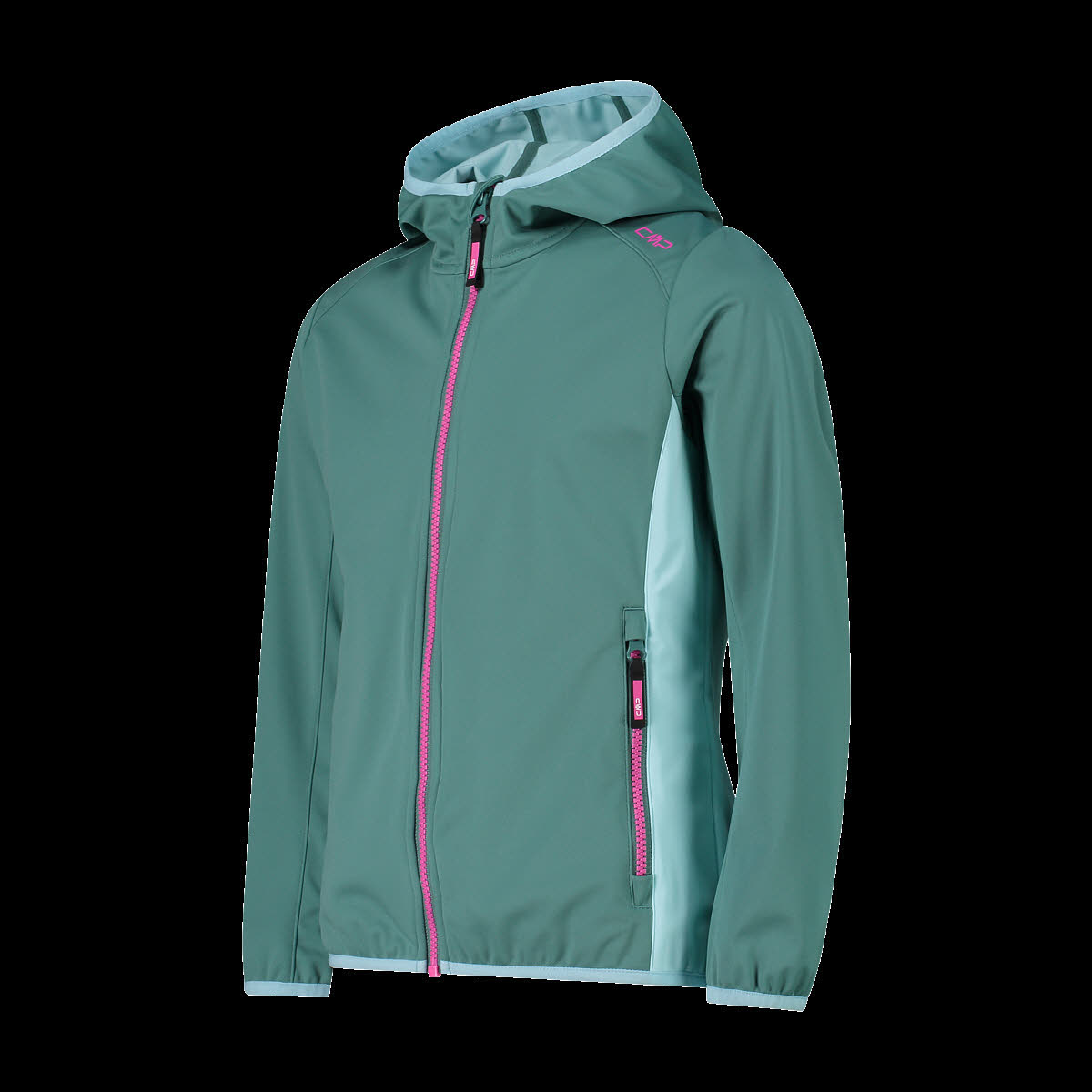 CMP Mädchen Softshelljacke Kapuzenjacke blaugrün