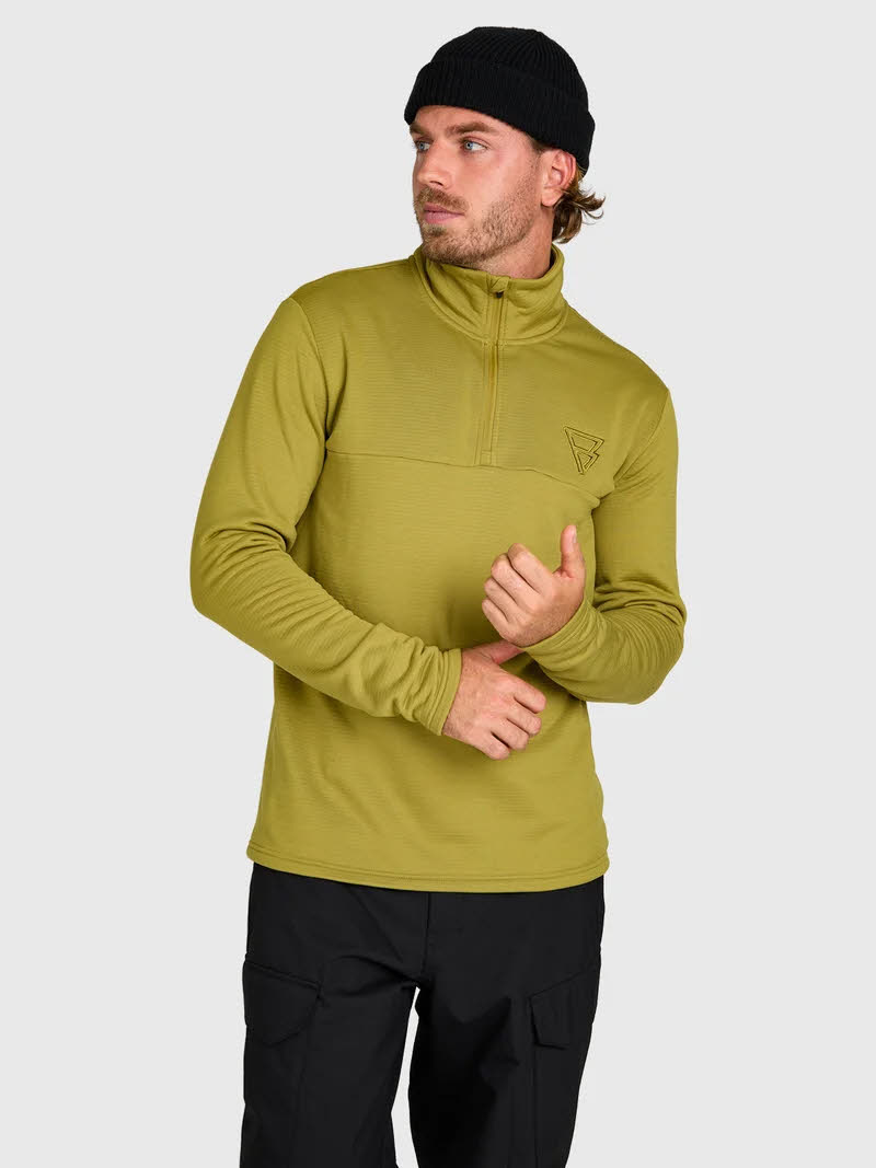 Brunotti Daronst Fleece Herren Fleecepullover Midlayer Skirolli dark moss