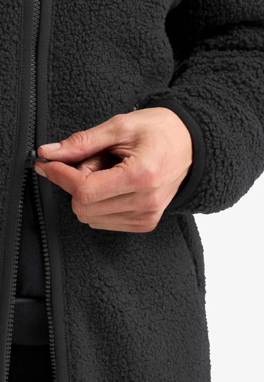 Jack Wolfskin High Curl Coat Damen Fleecemantel schwarz