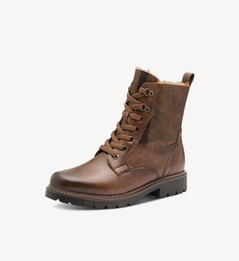 Tamaris Women Boots Damen Stiefel Schürstiefel gefüttert braun
