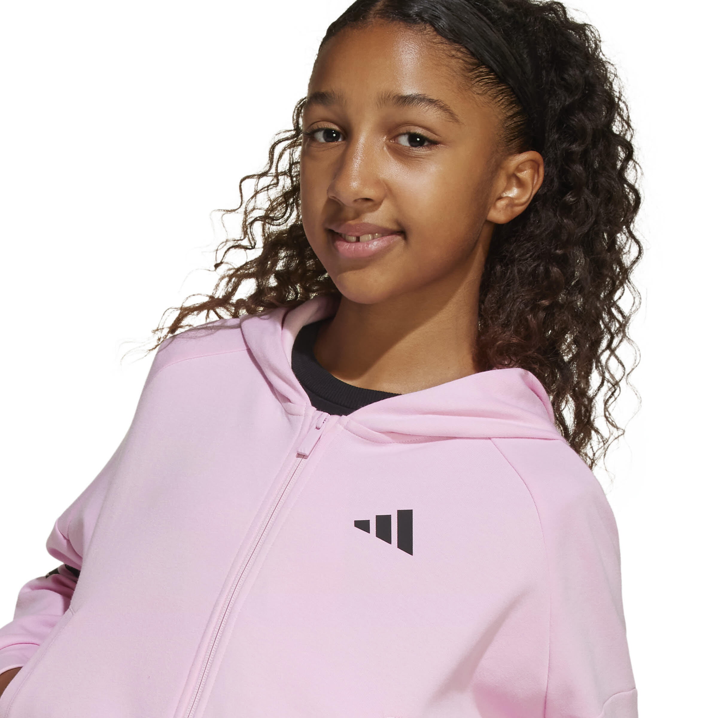 adidas Future Icons 3-Streifen Kids Kapuzenjacke Kinder rosa