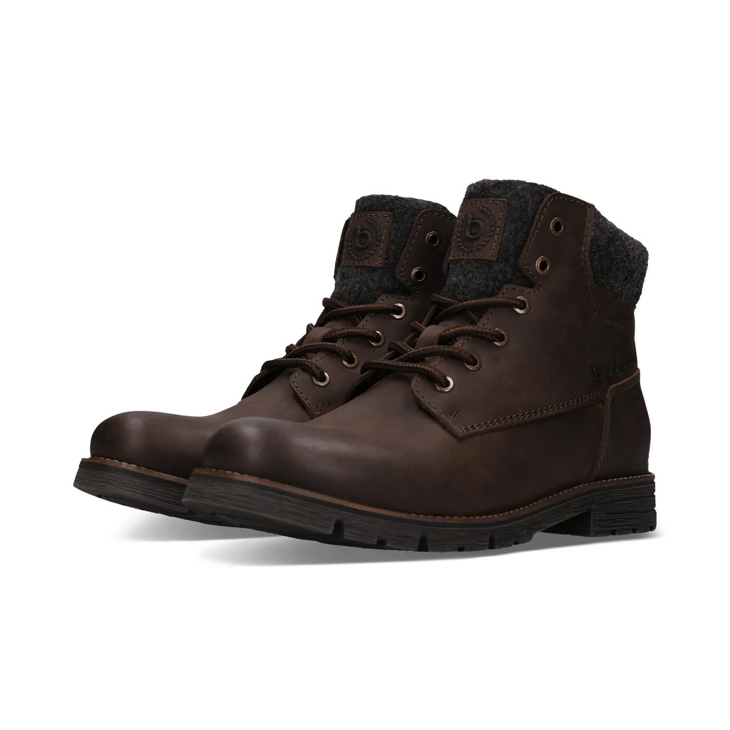 Bugatti M Boots Leather Herren Lederstiefel Schnürstiefel dunkelbraun