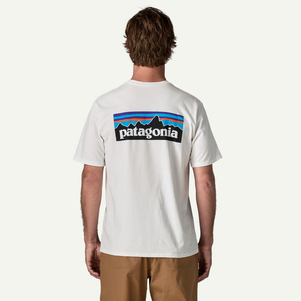 Patagonia Men's P-6 Logo Responsibili-Tee Herren T-Shirt fiber white
