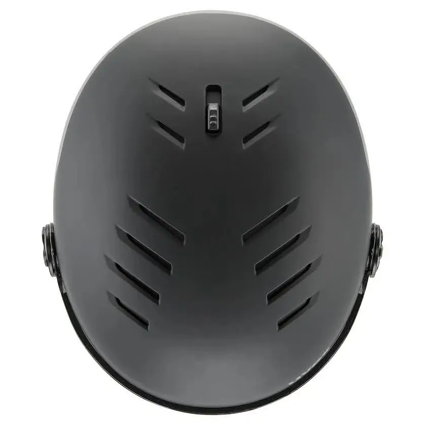 UVEX wanted visor pro V Unisex Skihelm Snowboardhelm Visierhelm schwarz silber