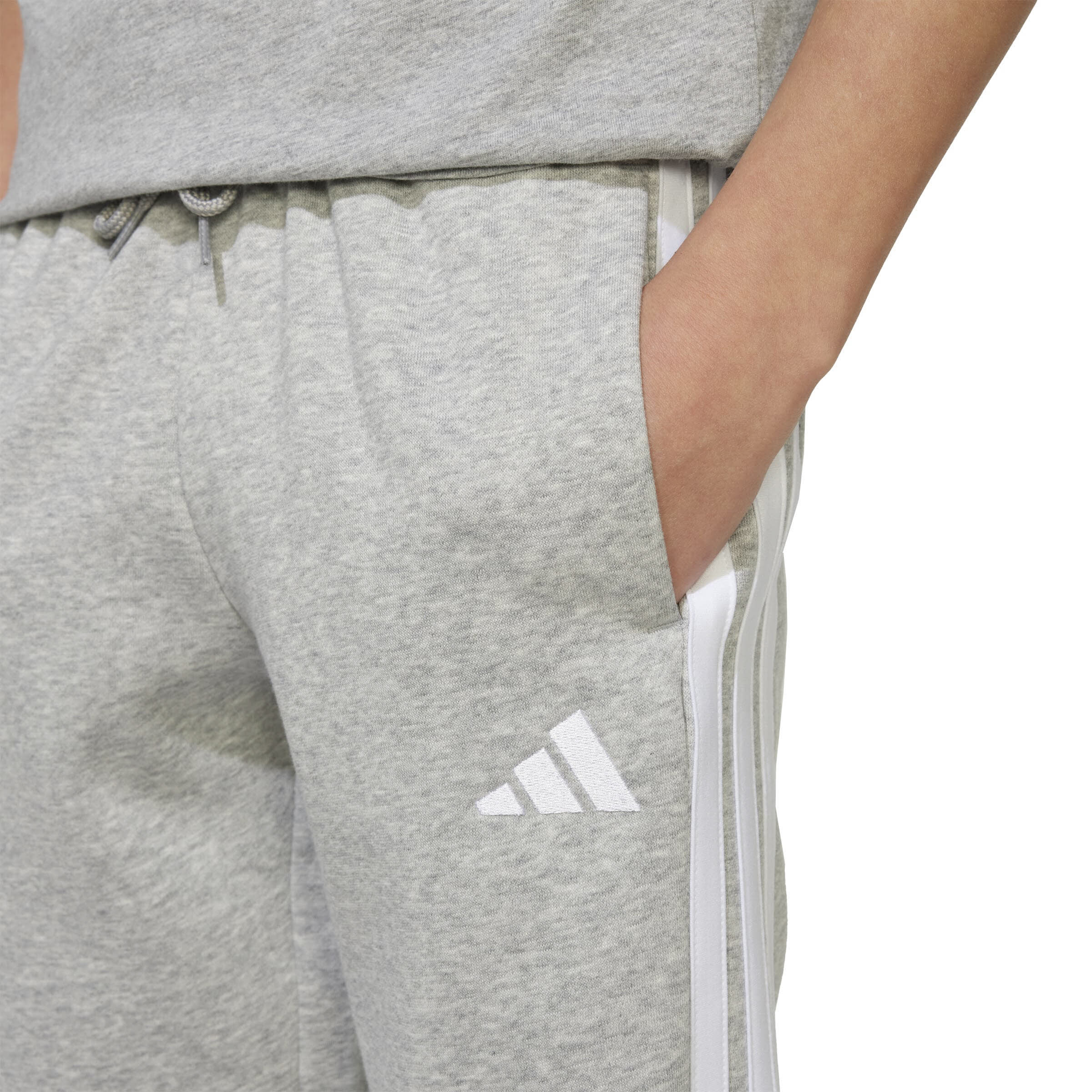 adidas Essentials Kinder Jogginghose grau/weiß