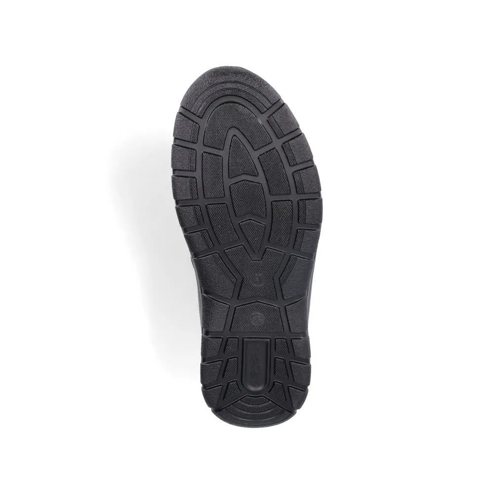 Rieker Kurzstiefel Herren Freizeitstiefel Slipper gefüttert schwarz