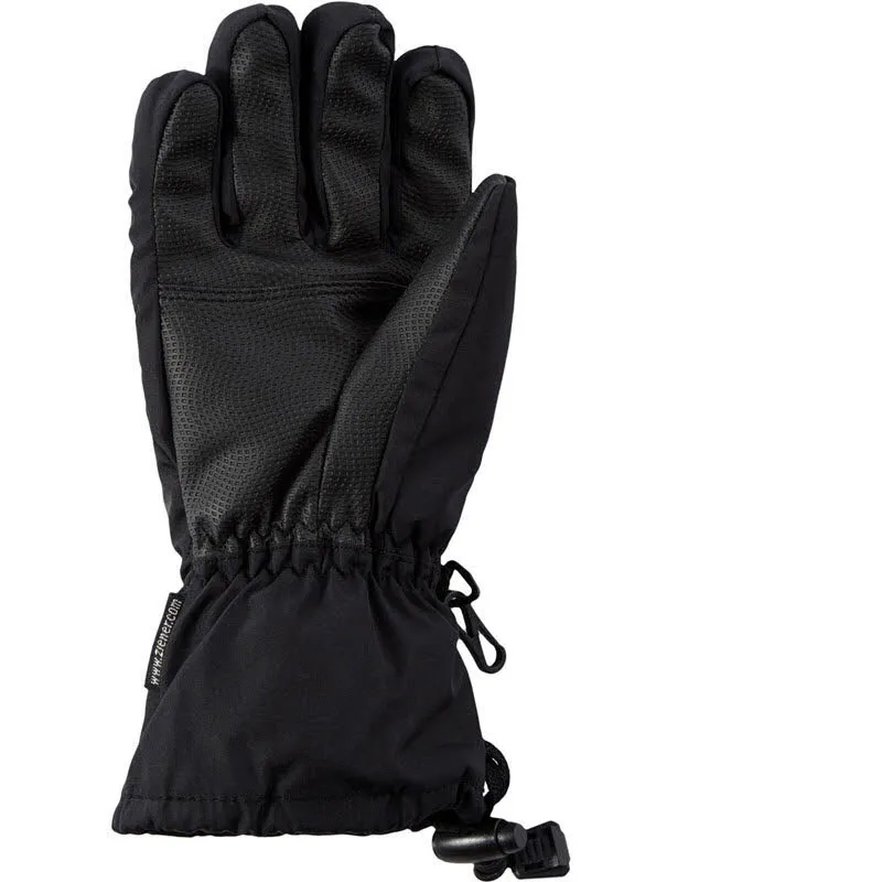 Ziener LETT-Z AS® glove junior Kinder Skihandschuhe Snowboardhandschuhe schwarz/grau