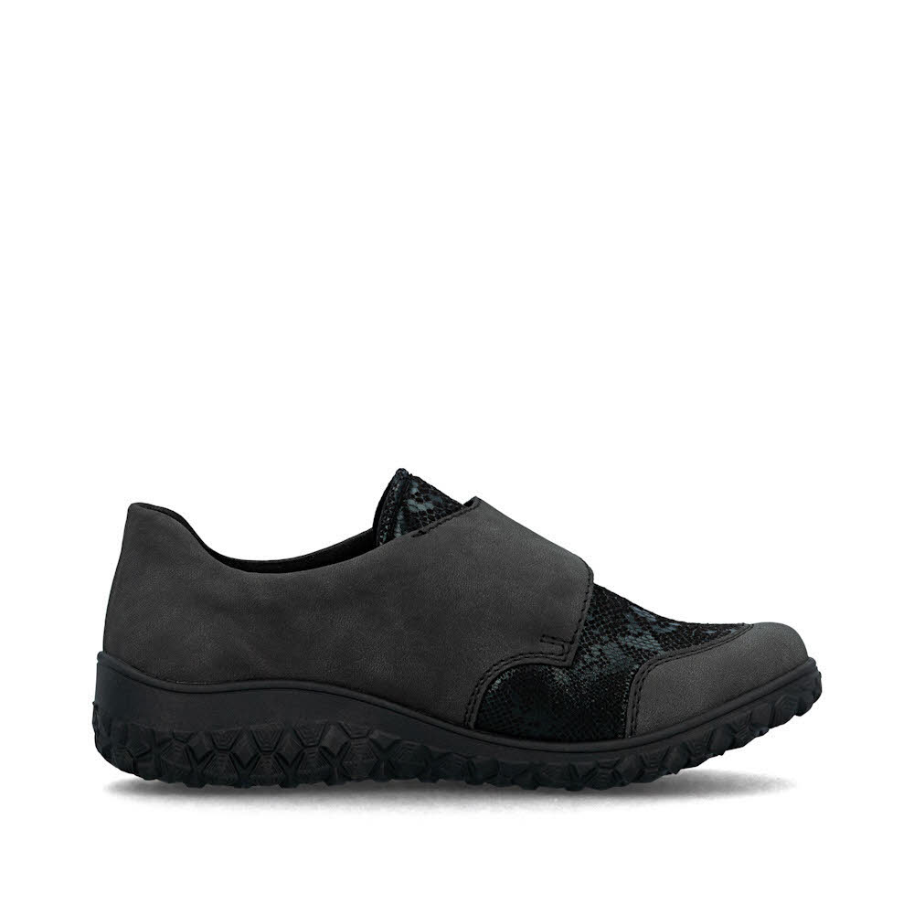 Rieker HWK Damen Halbschuhe Slipper grau