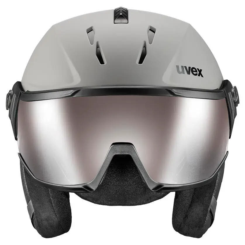 Uvex instinct visor pro v Skihelm Visier Belüftungssystem Unisex grau matt