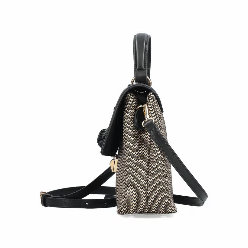 Rieker Handtasche Umhängetasche Damen beige schwarz