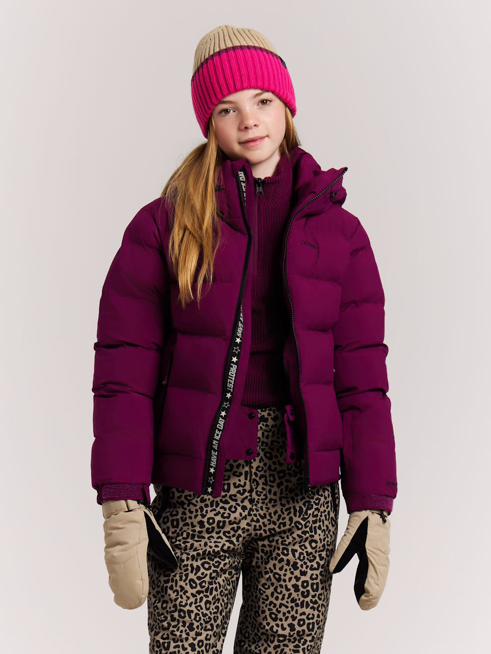 Protest PRTELINY JR snowjacket Mädchen Skijacke Winterjacke current purple