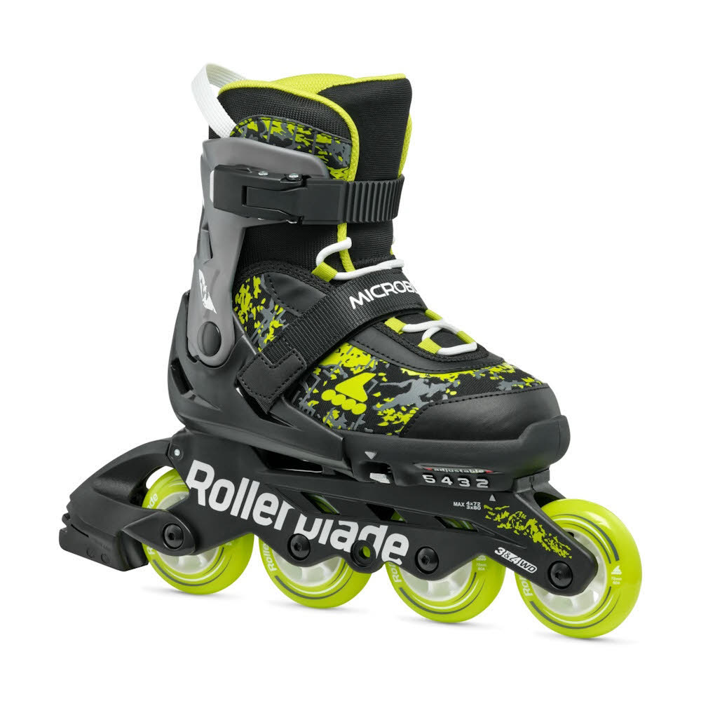 Rollerblade MICROBLADE SL Kinder Inline Skates verstellbar schwarz/lime