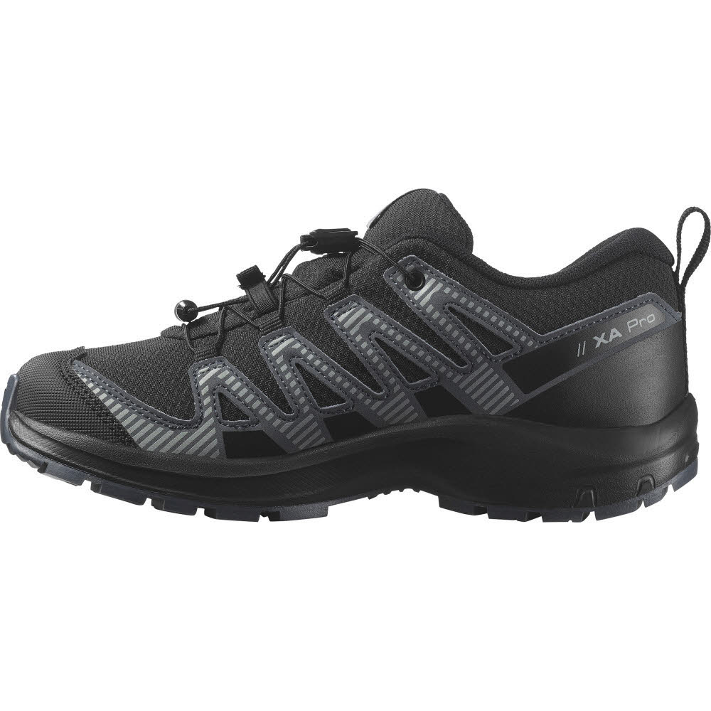 Salomon XA PRO V8 WP Jungen Outdoorschuhe Wanderschuhe schwarz