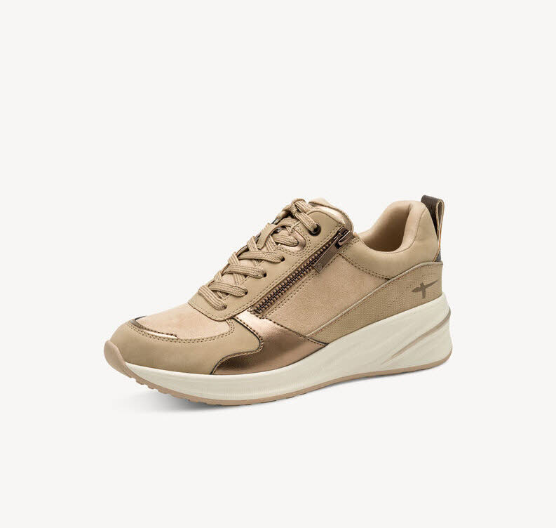 Tamaris Women Lace-up Damen Sneaker Low Halbschuhe braun beige