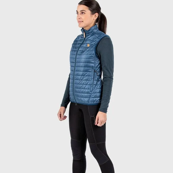 Fjällräven Padded Damen Outdoor Wander Weste Schwarz NEU