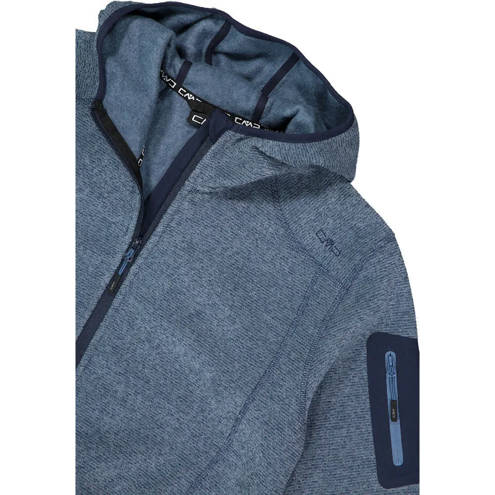 CMP MAN JACKET FIX HOOD Herren Fleecejacke blau